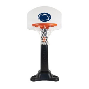 adjustable basketball hoop set with Penn State Athletic Logo on backboard